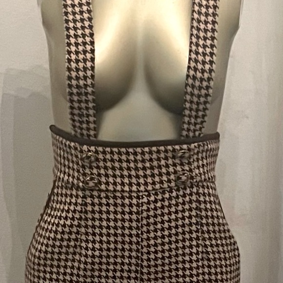 Vintage houndstooth pinafore pants - Picture 1 of 8